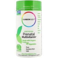 Rainbow Light, Сертифицированные органические мультивитамины для беременных, 120 вегетарианских капсул