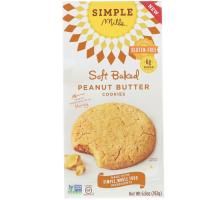 Simple Mills, Naturally Gluten-Free, Soft Baked Cookies, Peanut Butter, 6.8 oz (192 g)