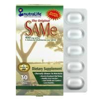 NutraLife, Оригинальные SAMе (S-аденозил-L-метионин), 400 мг, 30 покрытых оболочкой энтеральных таблеток