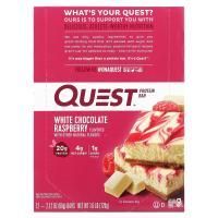 Quest Nutrition, Quest Protein Bar, White Chocolate Raspberry, 12 Bars, 2.12 oz (60 g) Each