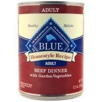 The Blue Buffalo Co., Blue Homestyle Recipe Влажный корм для собак, для взрослых собак Ужин из говядины с овощами из сада 12,5 унции