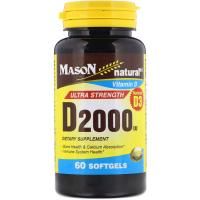 Mason Natural, Vitamin D, 2000 МЕ, 60 Softgels