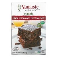 Namaste Foods, Organic, Смесь темного шоколадного брауни, без глютена, 16 унций (454 г)