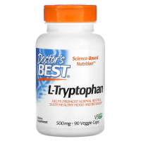 Doctor's Best, L-Tryptophan with TryptoPure, 500 mg, 90 Veggie Caps