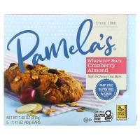 Pamela's Products, Whenever Bars, Овес Клюква Миндаль, 5 батончиков, 1,41 унции (40 г) каждый
