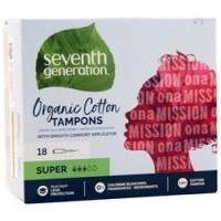 Seventh Generation, Тампоны из органического хлопка Super с аппликатором 18 шт.