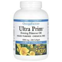 Natural Factors, OmegaFactors, Ultra Prim, Масло вечерней примулы, 1 000 мг, 240 желатиновых капсул