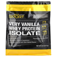 California Gold Nutrition, Изолят сывороточного белка, вкусная ваниль, 5 фунтов (2270 г)