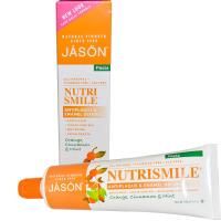 Jason Natural, Паста NutriSmile, предотвращает появление зубного налета и защищает эмаль, Апельсин, корица и мята, 4,2 унции (119 г)