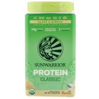 Sunwarrior, Классический протеин, органический растительный продукт, ваниль 1,65 фунта (750 г)