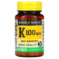 Mason Natural, Витамин К, 100 мкг, 100 таблеток