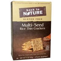 Back to Nature, Тонкие рисовые крекеры с различными семенами без глютена, 4 унции (113 г)