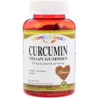 Vitamin Friends, Curcumin, Vegan Gummies, Natural Mango Flavor, 60 Pectin Gummies