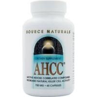 Source Naturals, AHCC - активное соединение, связанное с гексозой (750 мг) 60 капсул