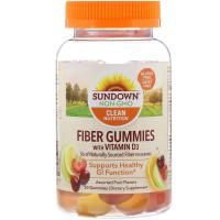 Sundown Naturals, Fiber Gummies with Vitamin D3, Assorted Fruit Flavors, 50 Gummies