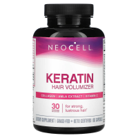 Neocell, Кератин для увеличения объема волос, 60 капсул