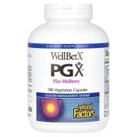 Natural Factors, WellBetX PGX, с шелковицей, 180 растительных капсул