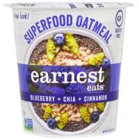 Earnest Eats, Суперфуд с овсянкой, Черника + чиа + корица, Суперфуд с черникой и чиа, 2,35 унции (67 г)