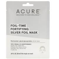Acure, Foil-Time, укрепляющая маска из серебряной фольги, 1 одноразовая маска, 0,67 ж. унц. (20 мл)