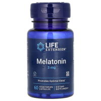 Life Extension, Life Extension, мелатонин, 3 мг, 60 капсул