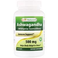 Best Naturals, Ashwagandha (Withania Somnifera), 500 mg , 120 VCaps