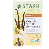 Stash Tea, Herbal Tea, Organic Vanilla Honey Bush, Caffeine-Free, 18 Tea Bags, 0.9 oz (25 g)