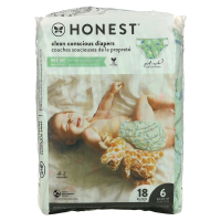The Honest Company, Honest Diapers, Super-Soft Liner, Size 6,  Space Travel, 35+ Pounds, 18 Diapers