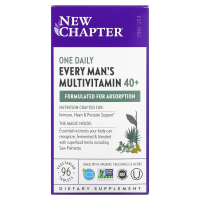 New Chapter, Ежедневные мультивитамины "Для каждого мужчины" 40+, 96 таблеток