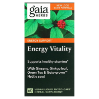 Gaia Herbs, Energy Vitality 60 жидких капсул