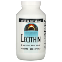 Source Naturals, Лецитин, 200 гелевых капсул
