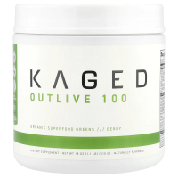 Kaged, Outlive 100, органические суперфуды премиального качества и зелень, ягоды, 510 г (18 унций)