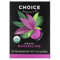 Choice Organic Teas, Black Tea, Organic Darjeeling, 16 Tea Bags, 1.12 oz (32 g)