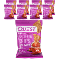 Quest Nutrition, Протеиновые чипсы по типу тортильи, острый сладкий перец чили, 8 пакетиков по 32 г (1,1 унции)