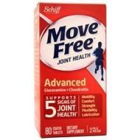 Schiff, Move Free Здоровье суставов - Усовершенствованный глюкозамин + хондроитин 80 таблеток