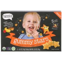 NosH!, Toddler Gummy Stars, органические фруктовые и овощные закуски, яблоко, банан и сладкий картофель, 5 упаковок, по 0,5 унции (14 г) каждая