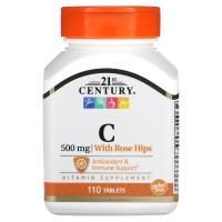 21st Century, Vitamin C, with Rose Hips, 500 mg , 110 Tablets