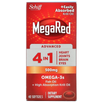 Schiff, MegaRed, Advanced 4 в 1 Омега-3, 500 мг, 40 мягких таблеток