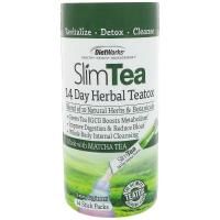 DietWorks, Чай для похудения, курс травяного очищающего от токсинов чая на 14 дней, чай маття, со вкусом клубники, 14 бумажных пакетиков