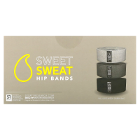 Sports Research, Sweet Sweat Hip Bands, Gray, 3 Bands