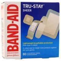 Band Aid, Прозрачные Бинты Tru-Stay Разных Размеров 80 кол-во