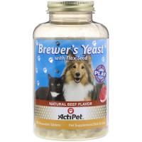 Actipet, Brewer's Yeast, For Dogs & Cats, Natural Beef & Garlic Flavor, 90 Chewable Tablets