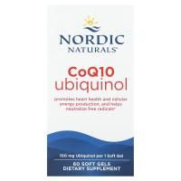 Nordic Naturals, Кофермент Q10 от Nordic, убихинол, 100 мг, 60 мягких капсул