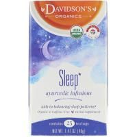 Davidson's Tea, Ayurvedic Infusions, Sleep, 25 Tea Bags, 1.41 oz (40 g)