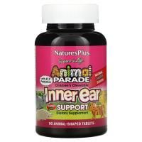 Nature's Plus, Источник жизни, Animal Parade, жевательные витамины для поддержки внутреннего уха, натуральный вишневый вкус, 90 жевательных животных