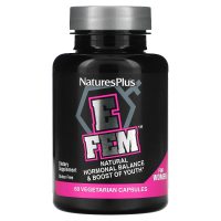 Nature's Plus, E Fem for Women, Natural Hormonal Balance & Boost of Youth, 60 Vegetarian Capsules