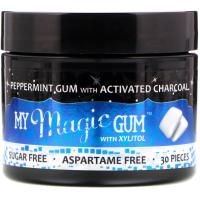 My Magic Mud, My Magic Gum with Xylitol and Activated Charcoal, Peppermint, 30 Pieces