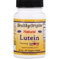 Healthy Origins, Лютеин натуральный, 20 мг, 60 вегетарианских капсул