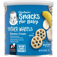 Gerber,  Teether Wheels, от 8 месяцев, банановый крем, 42 г (1,48 унции)