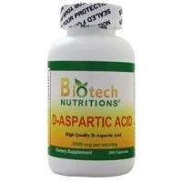 Biotech Nutritions, D-Аспарагиновая кислота 200 капсул