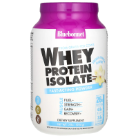 Bluebonnet Nutrition, На 100% натуральный изолят сывороточного протеина, натуральная французская ваниль, 2 фунта (924 г)